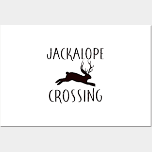 jackalope crossing dark Posters and Art